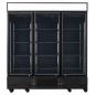 Preview: TOPLINE Getränkekühlschrank 1610 Liter mit Leuchtaufsatz "schwarz" 3 türig