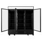 Preview: TOPLINE Getränkekühlschrank 1610 Liter mit Leuchtaufsatz "schwarz" 3 türig