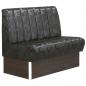 Preview: Gastro Sitzbank quadro schwarz 120x70cm