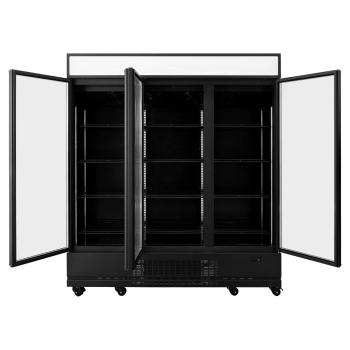 TOPLINE Getränkekühlschrank 1610 Liter mit Leuchtaufsatz "schwarz" 3 türig