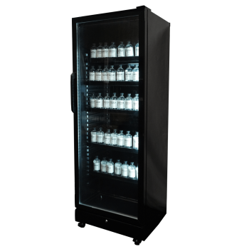 KÜHLSCHRANK 1 GLASTÜR SCHWARZ SVE-450 BL