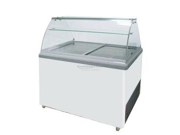 SPEISEEISVITRINE 9 x 5 Liter WEISS EISTHEKE EISVITRINE