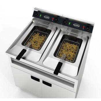 GASTRO ELEKTRO FRITEUSE 2X12L FRITTEUSE 2X9KW FÜR GASTRONOMIE