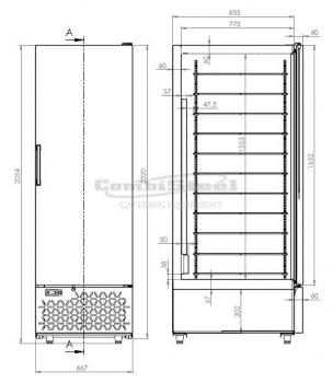 EIS TIEFKÜHLSCHRANK Eislagerschrank für 66 x 5 Liter Eisschalen