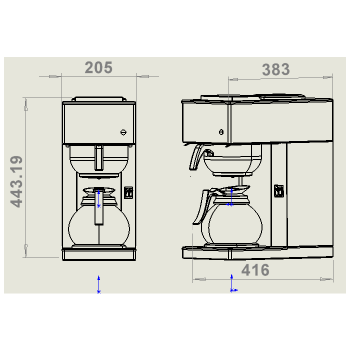 KAFFEEMASCHINE INKL. 1 KAFFEEKANNE AUS GLAS 1.8L