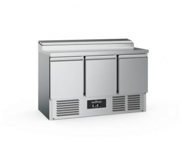 Saladette Pizzatisch mit Deckel 3 Türig 1365x700x970