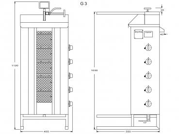 Potis Dönergrill G3 Dönermaschine / Gyrosgrill