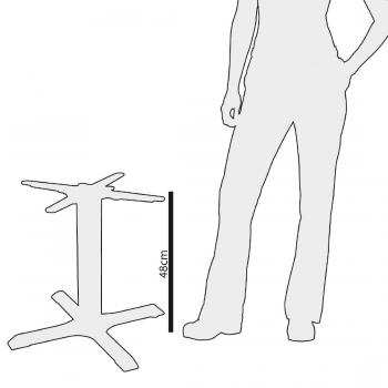 Bolero Tischfuß mit Fußkreuz Gusseisen 48cm hoch Tischuntergestell