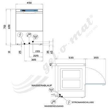 Gläserspülmaschine E GS 40 KO mit Ablaufpumpe