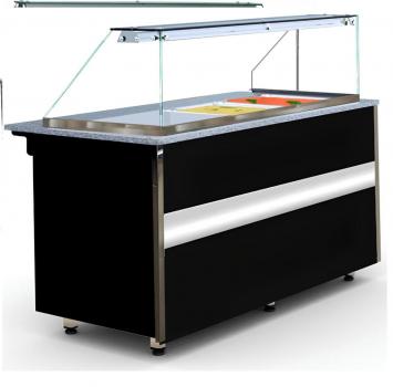 Heiße Theke Bain - Marie GASTROLINE BEMAR 100cm Lang 2x GN 1/1 und 1 x GN 2/4