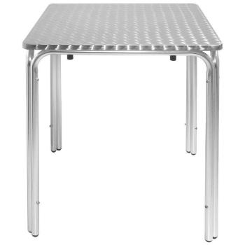 Bolero viereckiger Bistrotisch Edelstahl 4 Beine 60cm