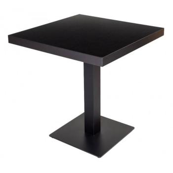 Gastro Bistro TISCH 70x70 cm Schwarz mit Untergestell