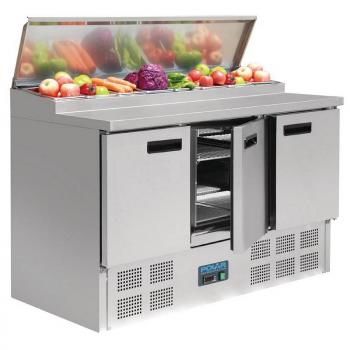 Polar gekühlte Saladette und Pizzatisch 390 Liter