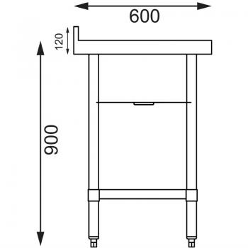 Vogue Spültisch 75 cm lang