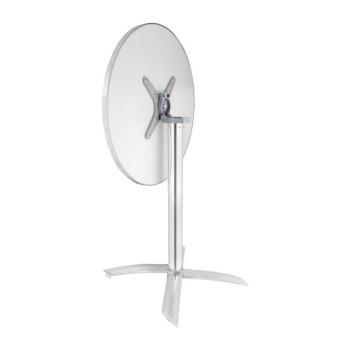 Bolero runder klappbarer Tisch Edelstahl 1 Bein 60cm