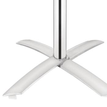 Bolero runder klappbarer Tisch Edelstahl 1 Bein 60cm