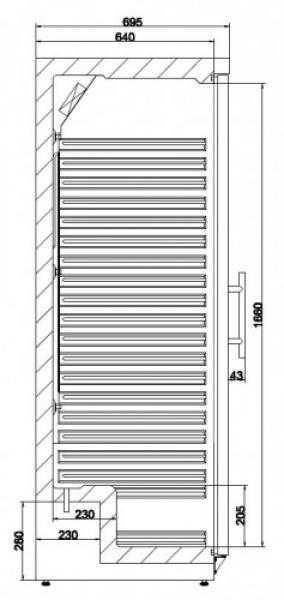 KÜHLSCHRANK 1 GLASTÜR