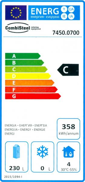 EDELSTAHL KÜHLSCHRANK 1 TÜR Energieklasse C SMALL