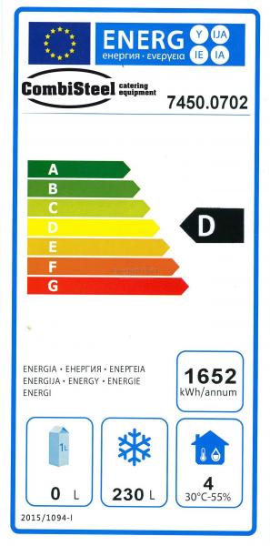 TIEFKÜHLSCHRANK 1 TÜR Energieklasse D 48 cm breit