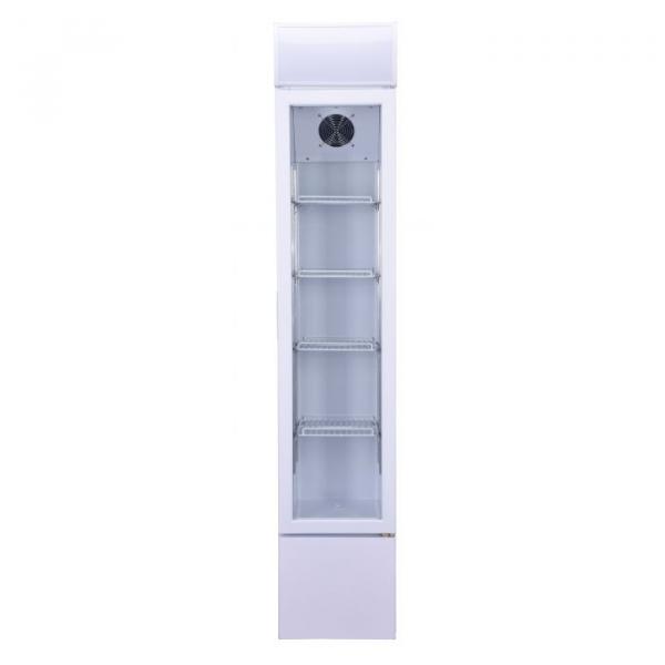 BAR KÜHLSCHRANK GLASTÜR SCHMALL WEIß