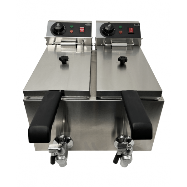 GASTRO FRITTEUSE ELEKTRO TISCHFRITEUSE 2X4 LITER 2 x 3.3kW