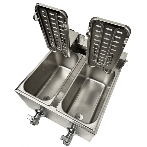 GASTRO FRITTEUSE ELEKTRO TISCHFRITEUSE 2X4 LITER 2 x 3.3kW