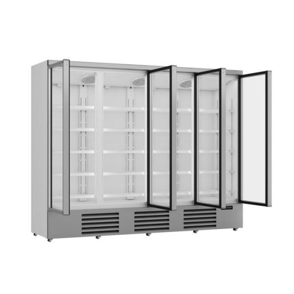SUPERMARKTKÜHLSCHRANK KÜHLSCHRANK mit 4 GLASTÜREN Markt Getränkekühlschrank