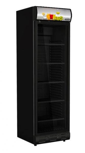 KÜHLSCHRANK 1 GLASTÜR SCHWARZ 382 SCHARNIEREN TÜR LINKERSEITE