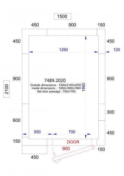 KÜHL UND FRIERZELL 1500x2100x2200 - 120 MM