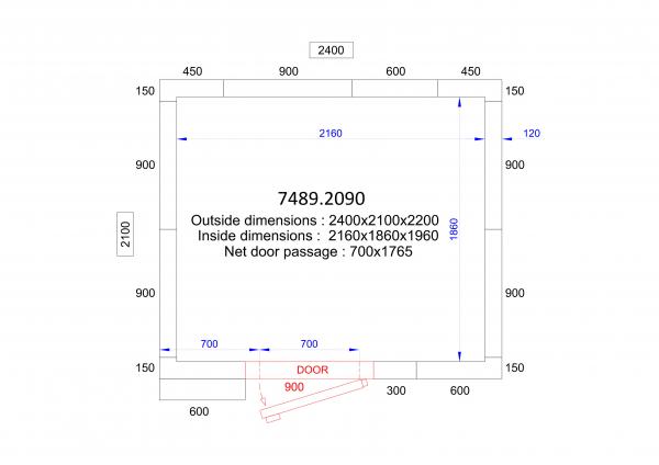 KÜHL UND FRIERZELL 2400x2100x2200 - 120 MM