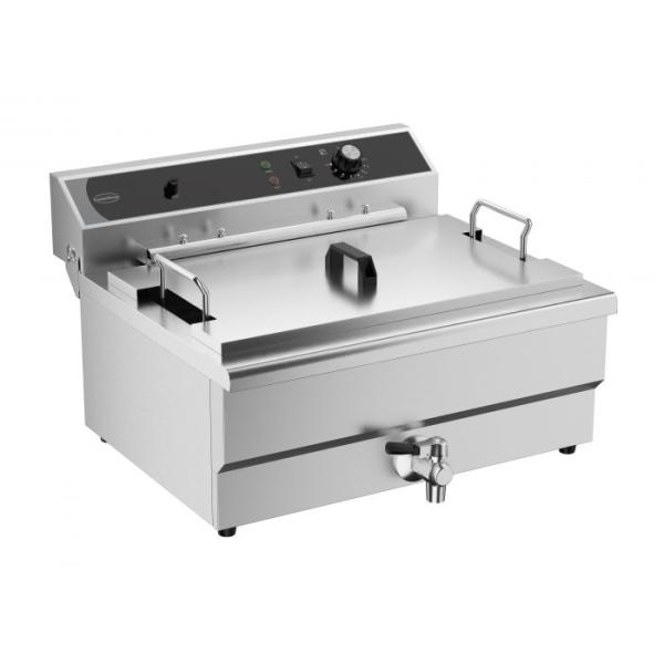 ELEKTRO TISCHFRITEUSE 25L - MIT ABFLUSSVENTIL BACKWARENFRITTEUSE FRITTEUSE
