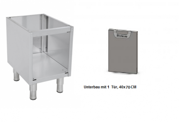 Unterbau mit Tür für Tischgeräte, 400x635x580