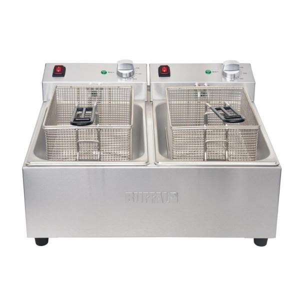 BUFFALO DOPPELFRITTEUSE 2X 5 LITER FRITEUSE