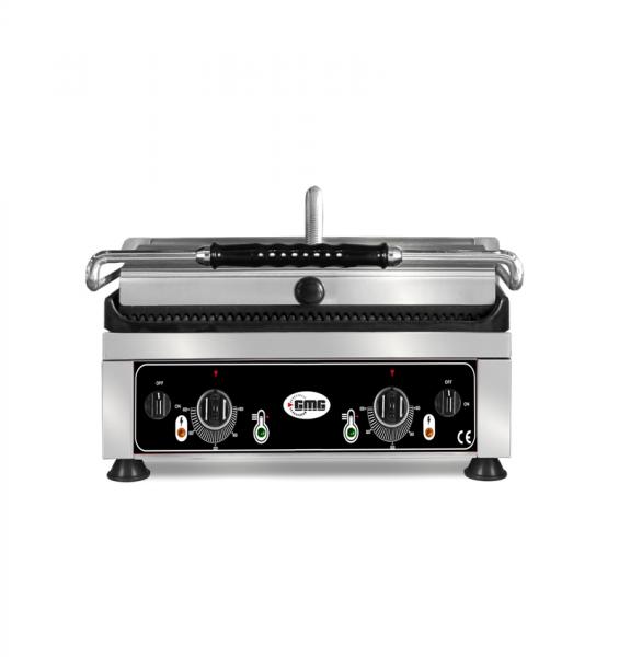 Gastro GMG Kontaktgrill oben und Unten Gerillt 25 x 25 cm