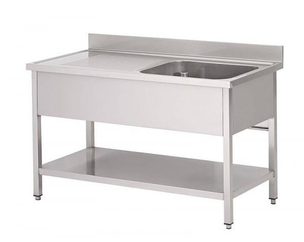 Edelstahl Spültisch 1600x600x850 mit 1 Becken Rechts