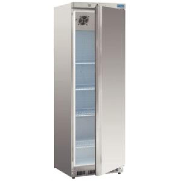 Polar Kühlschrank Edelstahl 400L