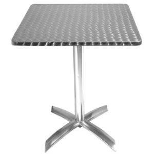 Bolero viereckiger klappbarer Tisch Edelstahl 1 Bein 60cm