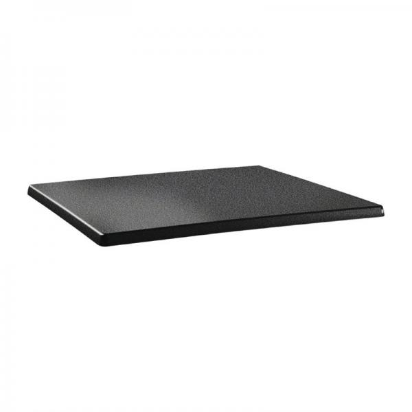 Topalit Classic Line rechteckige Tischplatte anthrazit 110 x 70cm