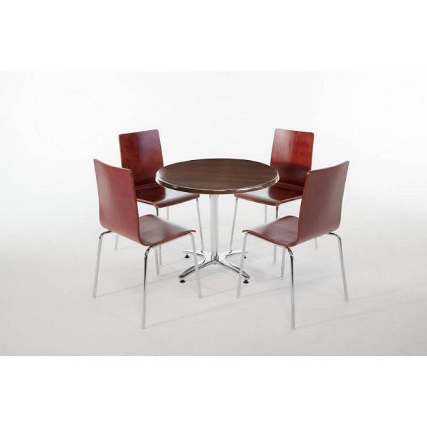 Bolero Esszimmerstühle Buchenfurnier dunkelbraun 4 Stück