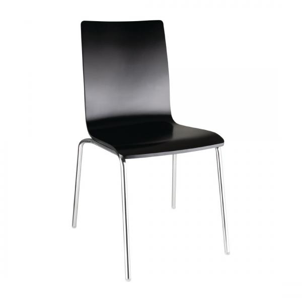 Bolero Esszimmerstühle Buchenfurnier schwarz 4 Stück