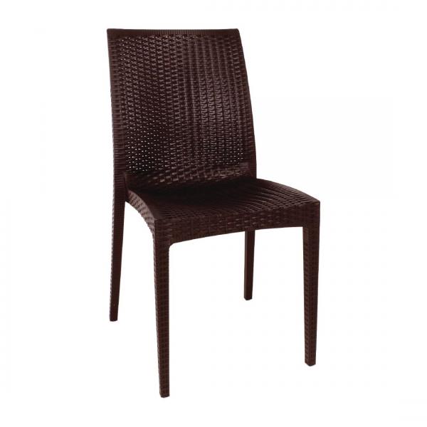 Bolero Rattanstühle braun 4 Stück