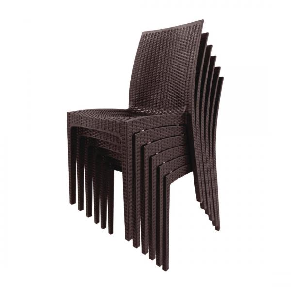Bolero Rattanstühle braun 4 Stück