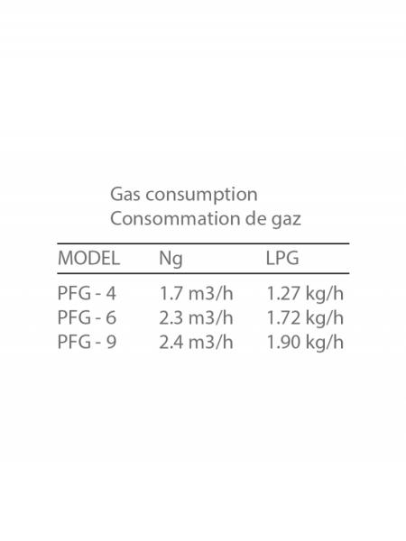 Gas pizzaofen für 9 x 30 cm Pizzen