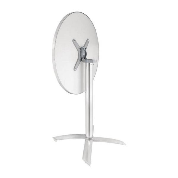 Bolero runder klappbarer Tisch Edelstahl 1 Bein 60cm