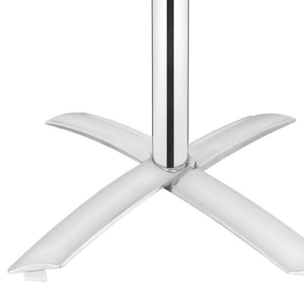 Bolero runder klappbarer Tisch Edelstahl 1 Bein 60cm
