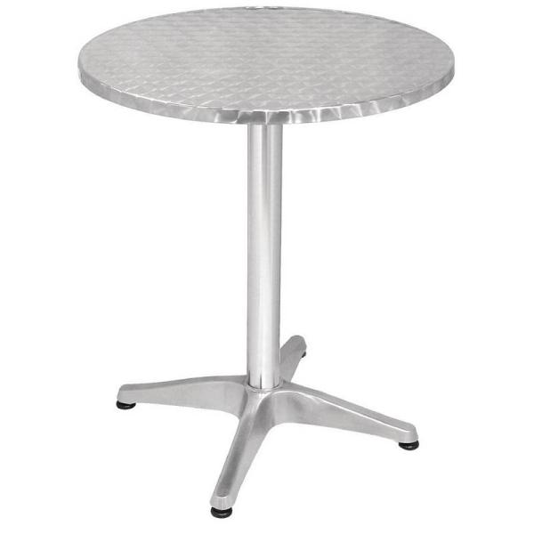 Bolero runder Bistrotisch Edelstahl 1 Bein 60cm